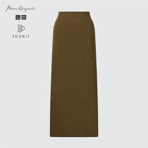 Uniqlo x Mame Kurogouchi Ribbed Skirt Brown